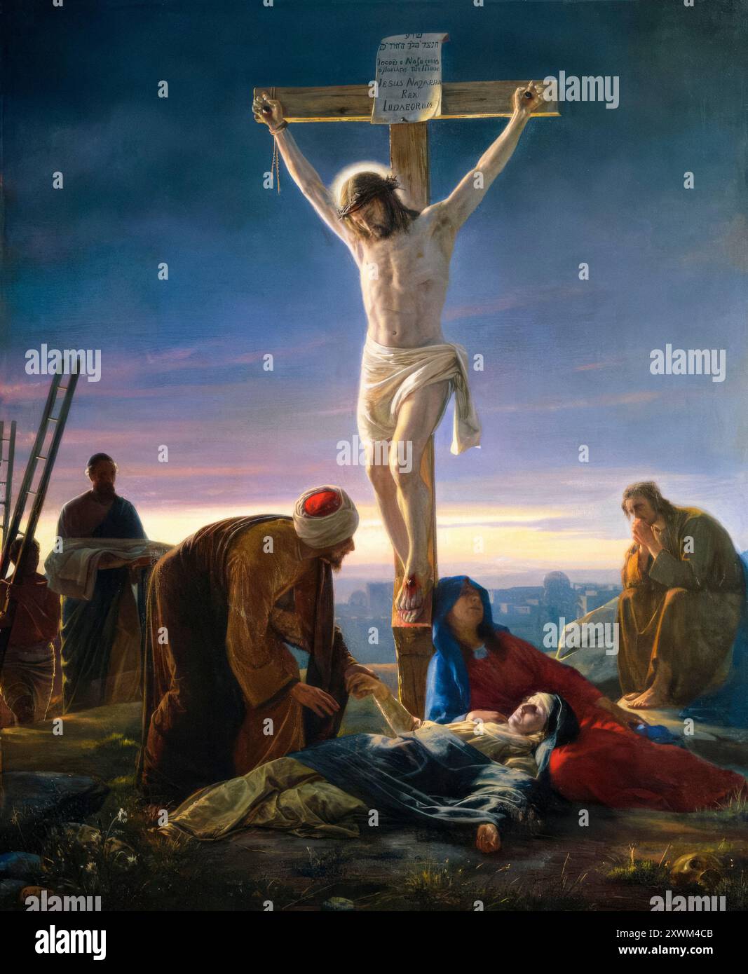 Carl Bloch, Cristo sulla Croce, dipinto 1870 Foto Stock