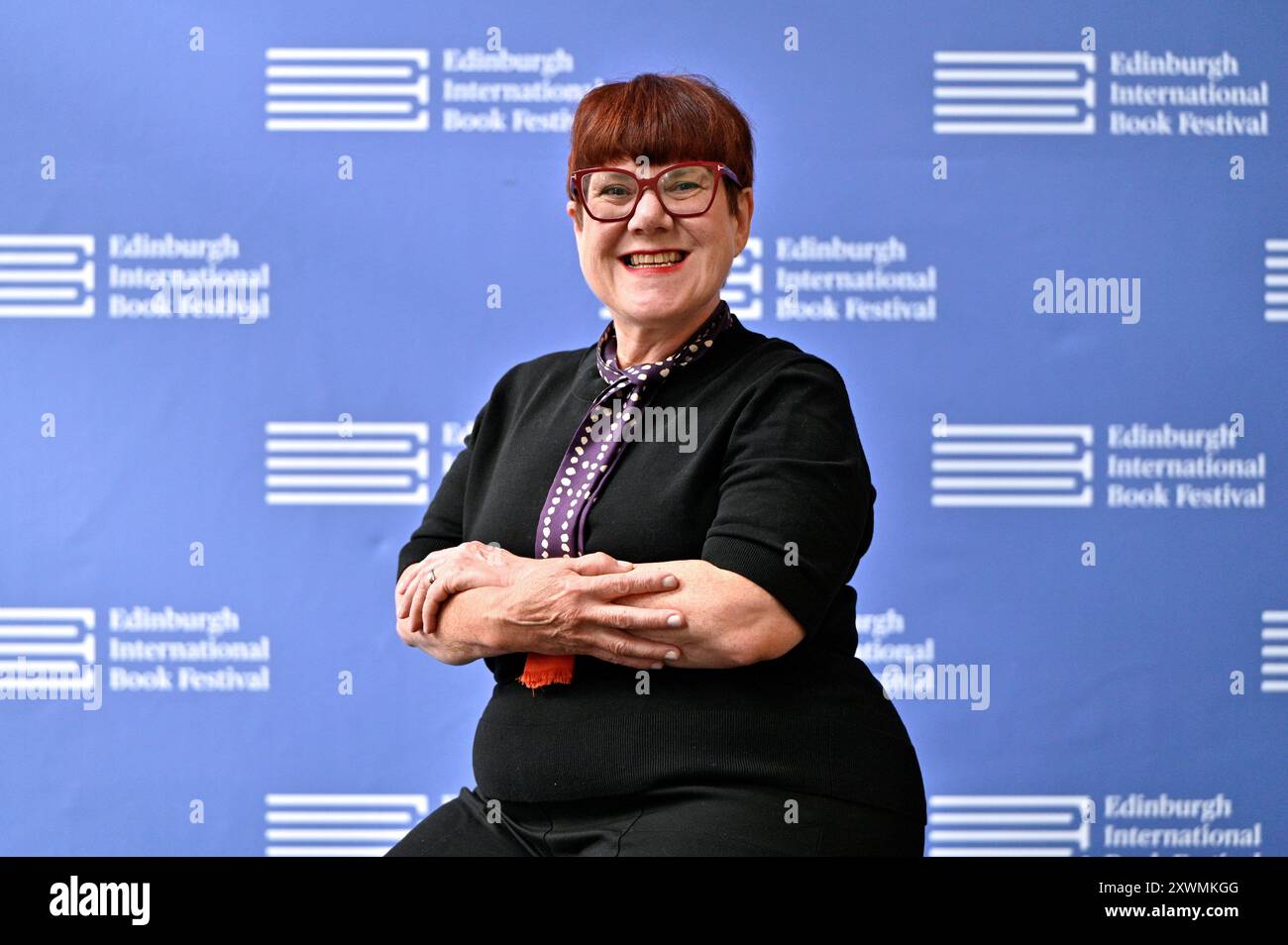 Edimburgo, Scozia, Regno Unito. 12 agosto 2024. Festival internazionale del libro di Edimburgo: Louise Welsh autrice, al servizio fotografico ufficiale. Crediti: Craig Brown/Alamy Live News Foto Stock