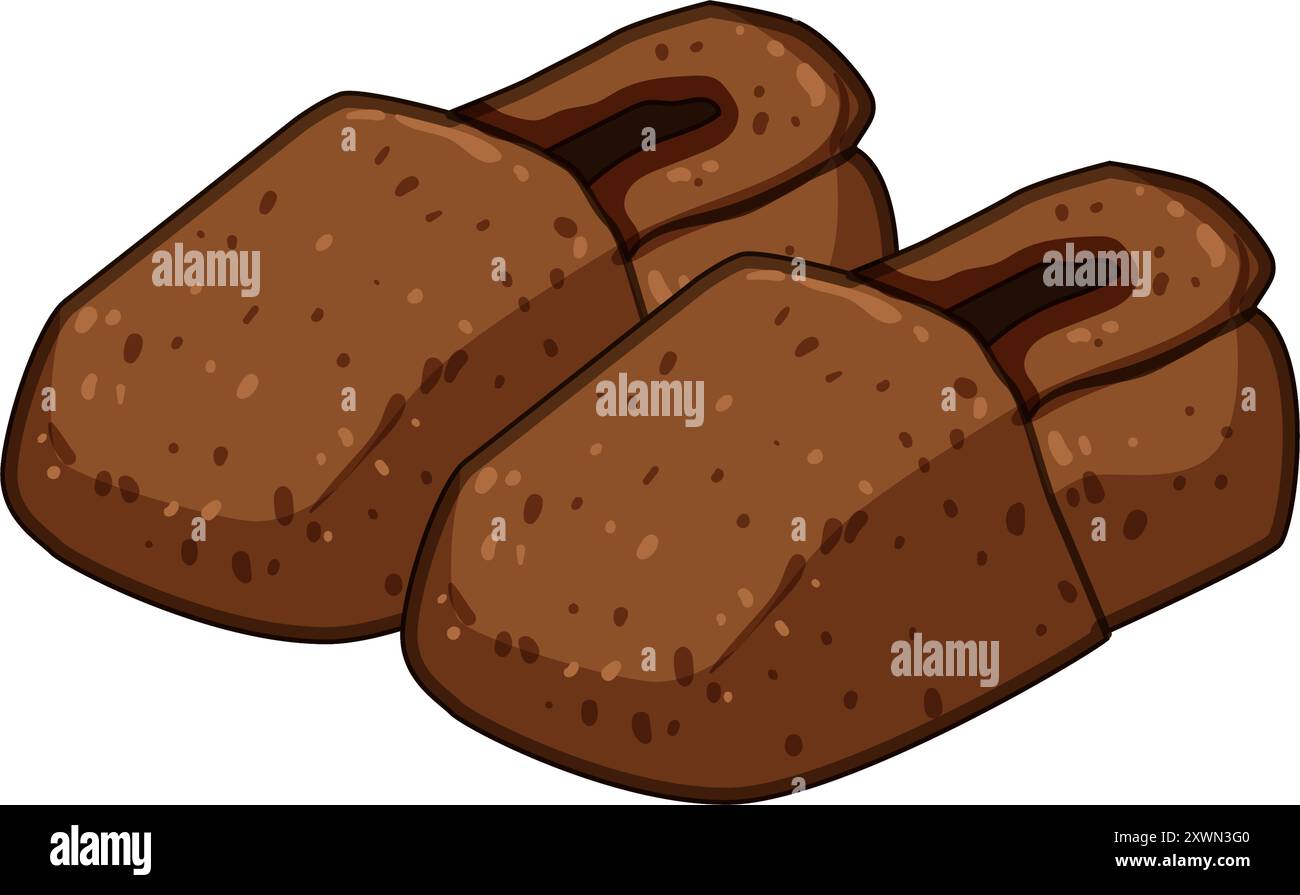 illustrazione vettoriale dei cartoni animati con stivaletti morbidi per bambini Illustrazione Vettoriale