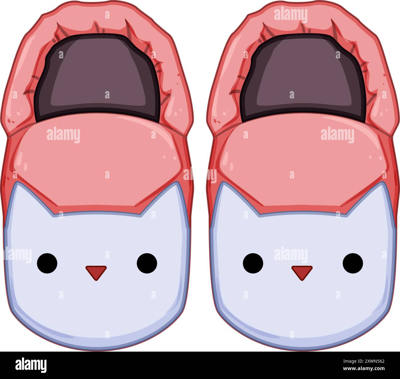 illustrazione vettoriale cartoni animati con stivaletti in lana per bambini Illustrazione Vettoriale