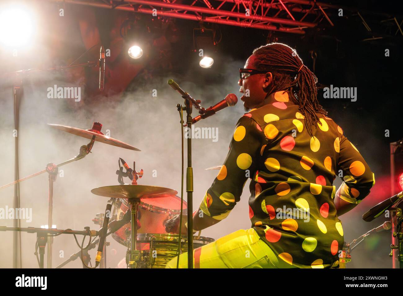 Benin International Musical (BIM) in concerto al festival "la Tempora". Bize-Minervois, Occitanie, Francia Foto Stock