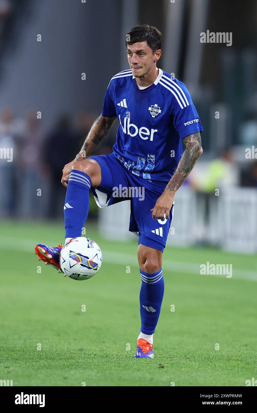 Torino, Italia. 19 agosto 2024. Daniele Baselli di Como in partita di serie A tra Juventus FC e Como all'Allianz Stadium il 19 agosto 2024 a Torino. Crediti: Marco Canoniero/Alamy Live News Foto Stock