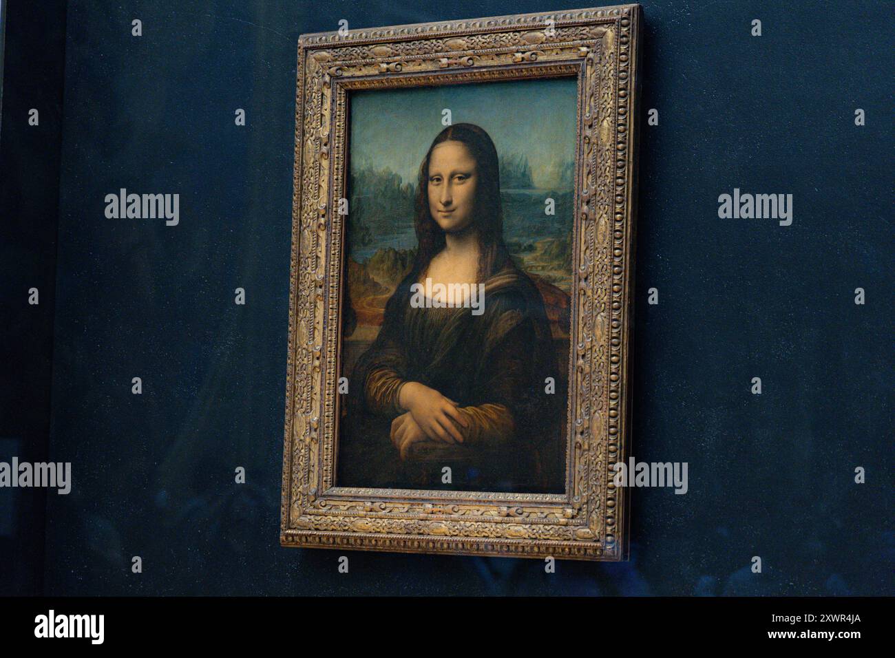 La Monna Lisa al Louvre di Parigi Foto Stock