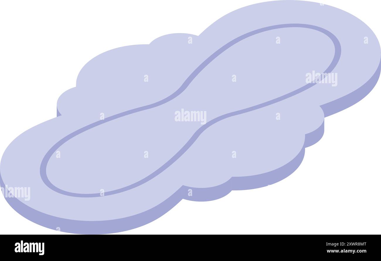 Il cuscinetto igienico morbido e assorbente offre comfort e protezione durante le mestruazioni Illustrazione Vettoriale