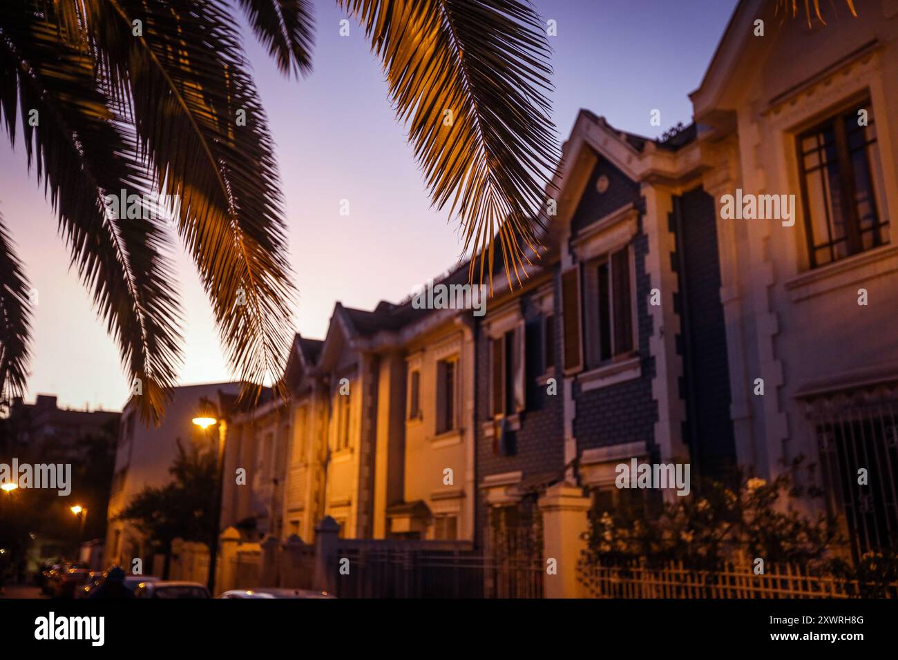 Vista panoramica sulle strade di Santiago, Cile Foto Stock