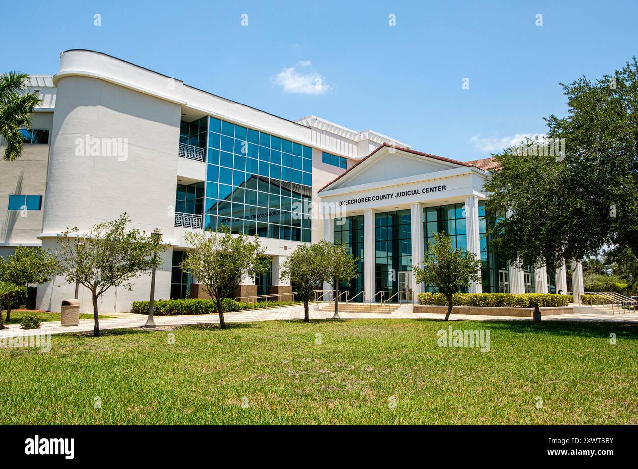 Okeechobee County Judicial Center, NW 3rd Street, Okeechobee, Florida Foto Stock