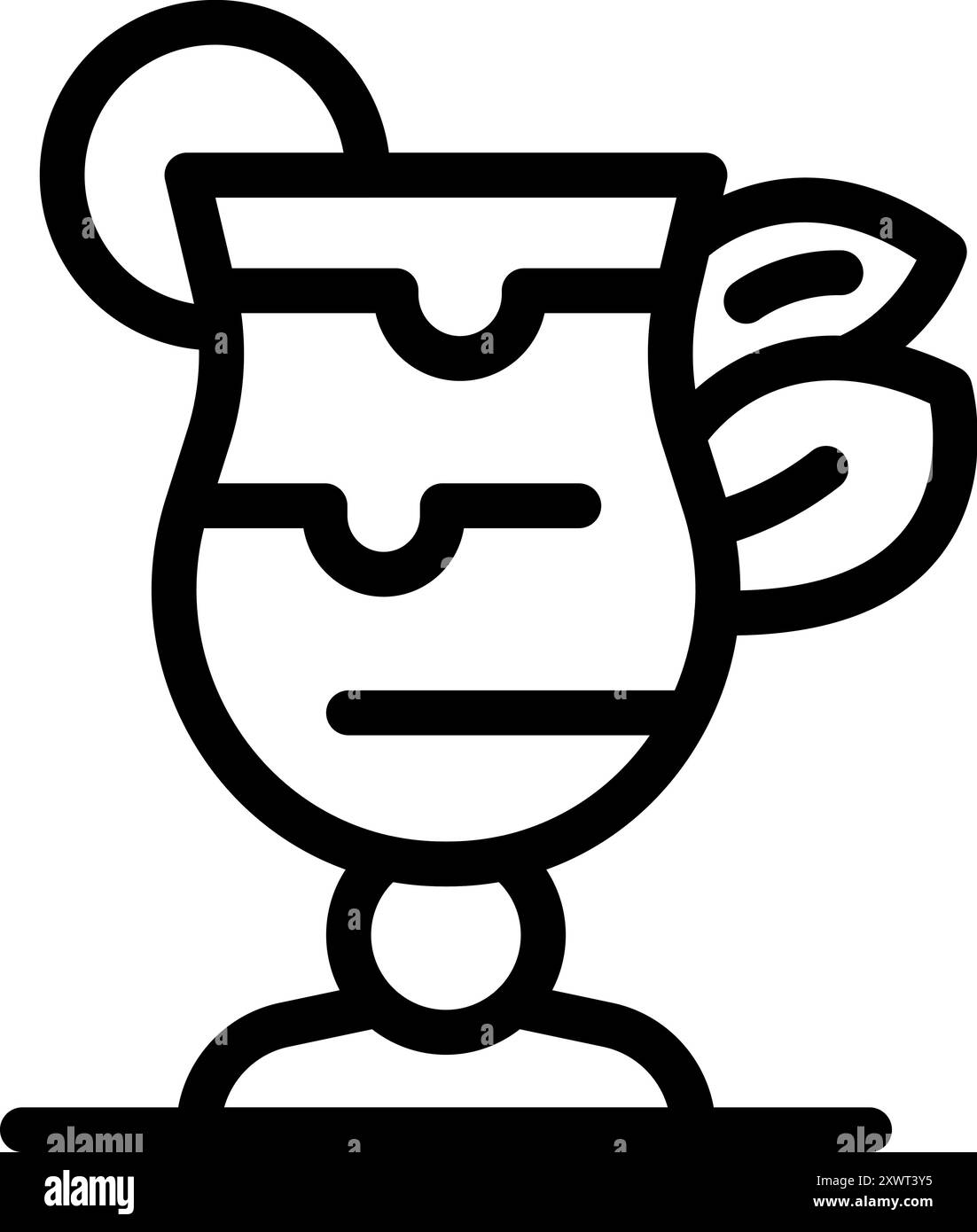 Barman che prepara cocktail con lime e foglie di menta per il cliente Illustrazione Vettoriale