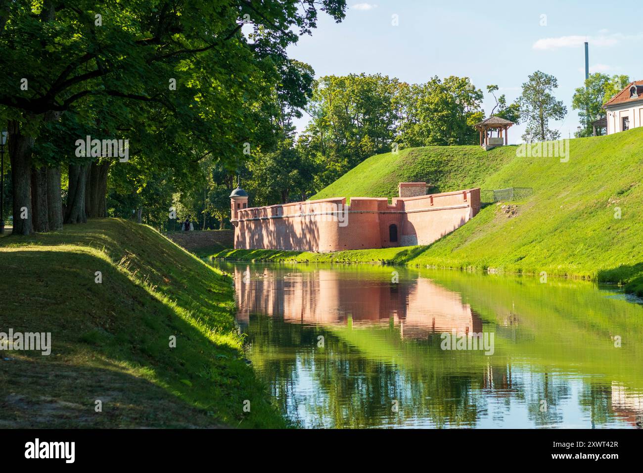 Ripresa di un vicolo nel parco Foto Stock