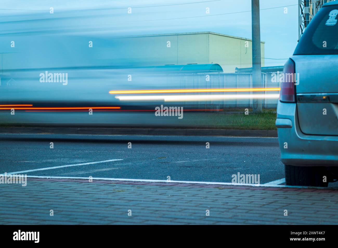 Concept shot delle piste luminose Foto Stock