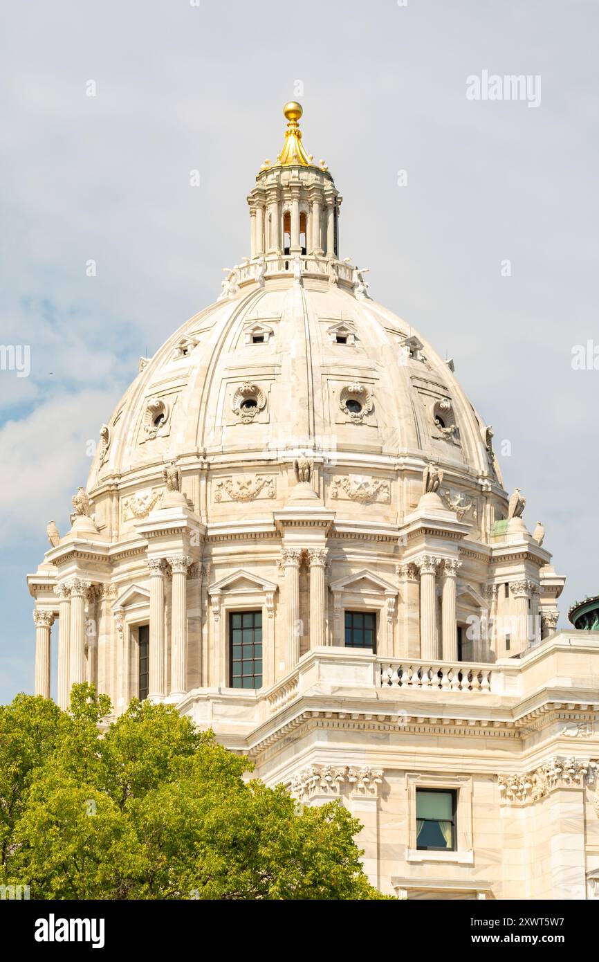 Esterno del palazzo del governo del Minnesota, costruito tra il 1896 e il 1905, a St. Paul, Minnesota, Stati Uniti. Foto Stock