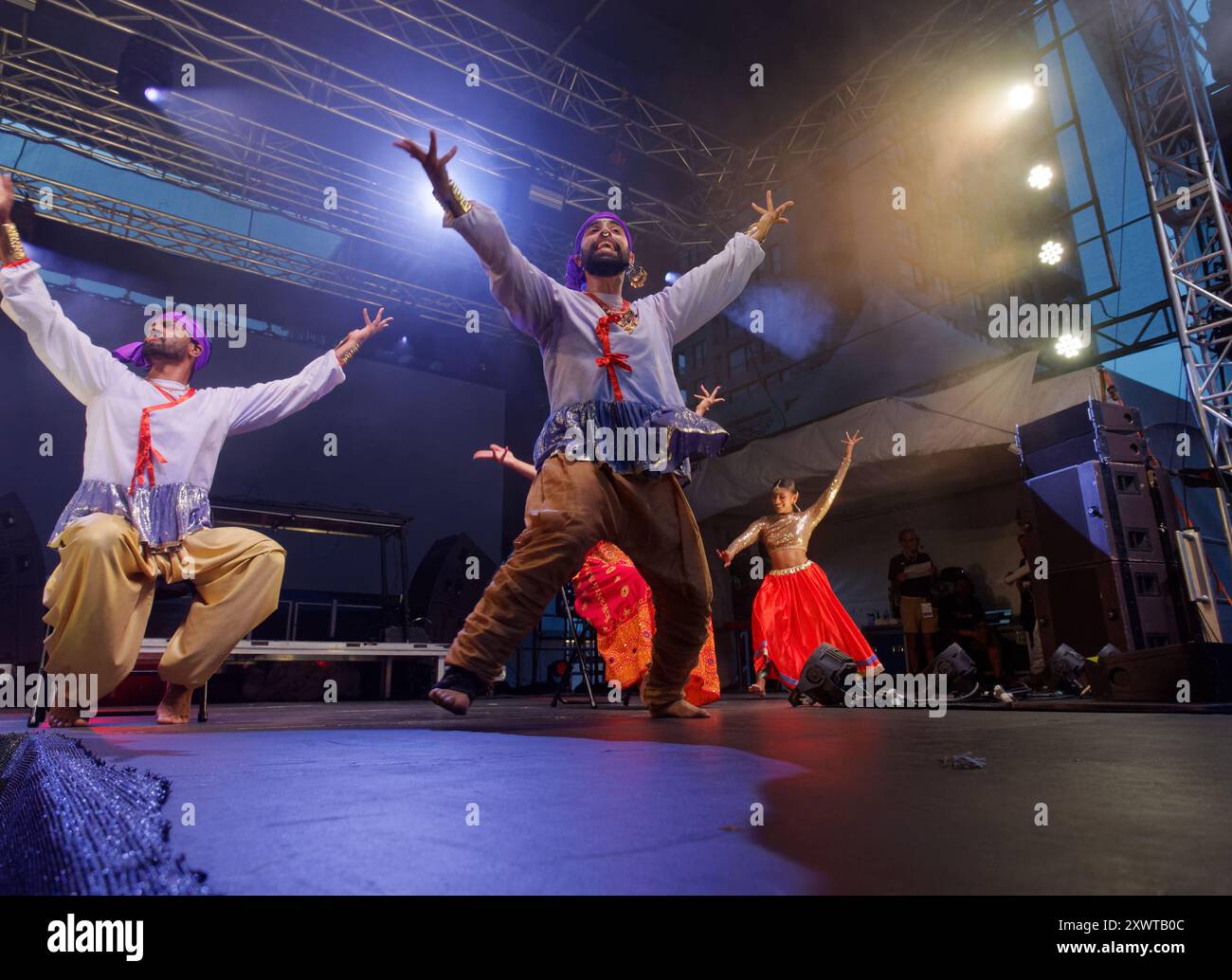 Bloc Bollywood si esibisce sul palco. Montreal, Quebec, Canada Foto Stock