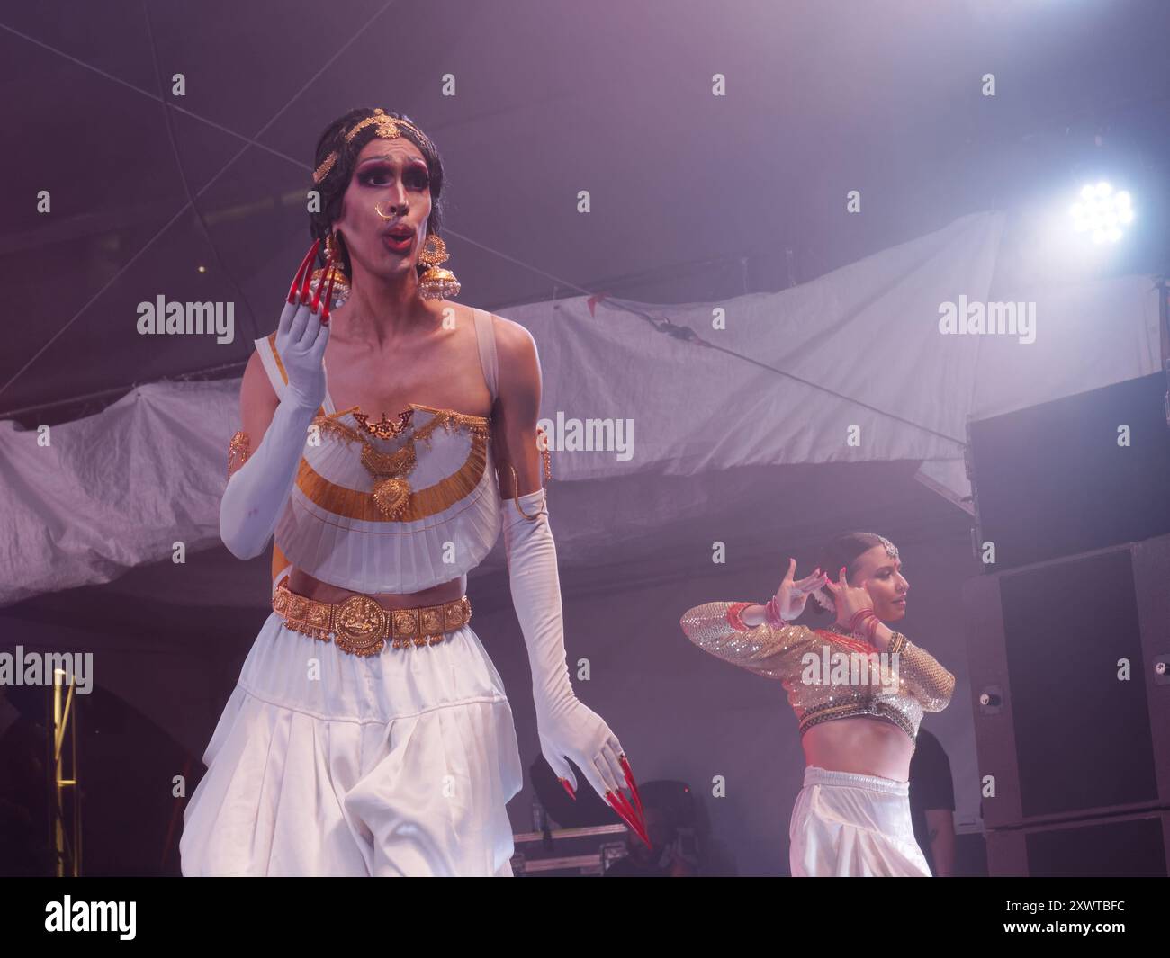 L'artista Bijuriya si esibisce all'evento Bloc Bollywood a Montreal, Quebec, Canada Foto Stock
