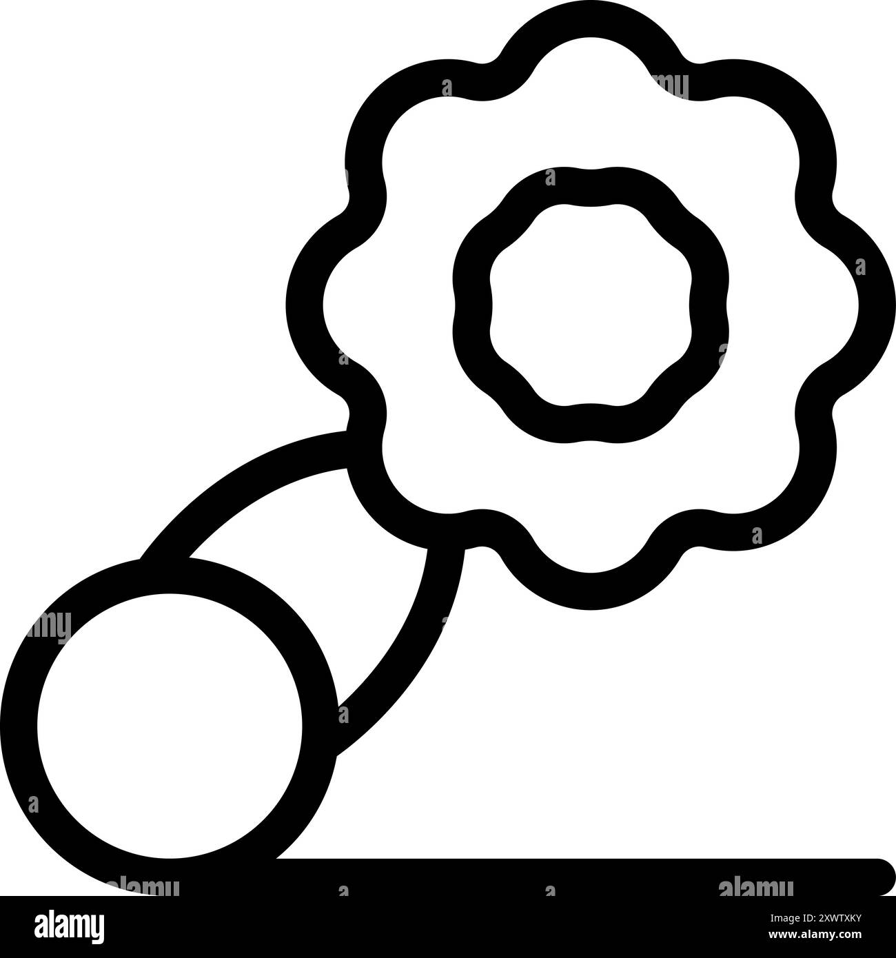 Disegno della linea di un sistema di nastri trasportatori, che rappresenta la produzione industriale e i processi di produzione automatizzati Illustrazione Vettoriale