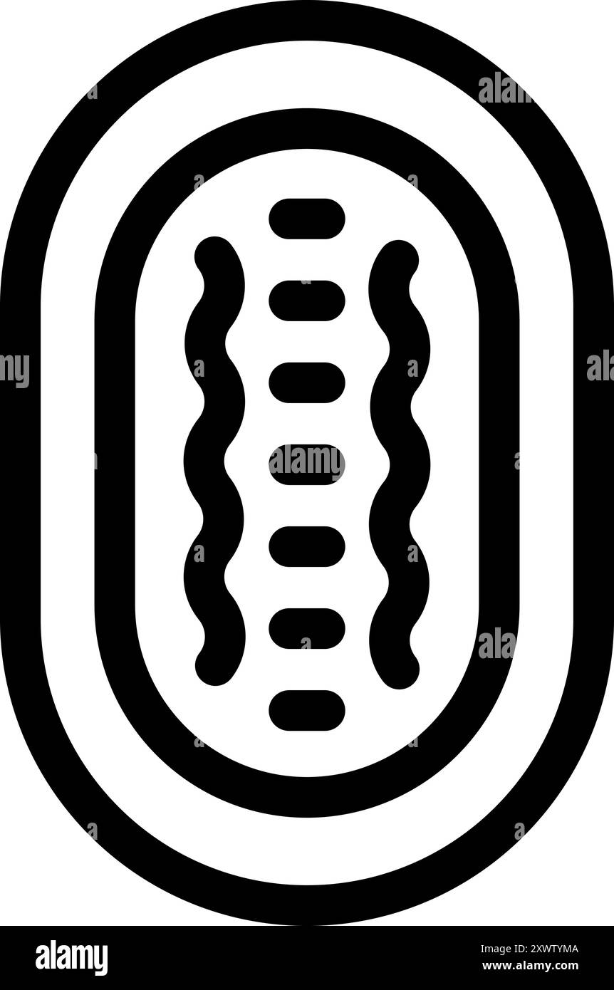 Nucleo cellulare biologico che rappresenta la struttura del dna e la genetica su sfondo bianco Illustrazione Vettoriale