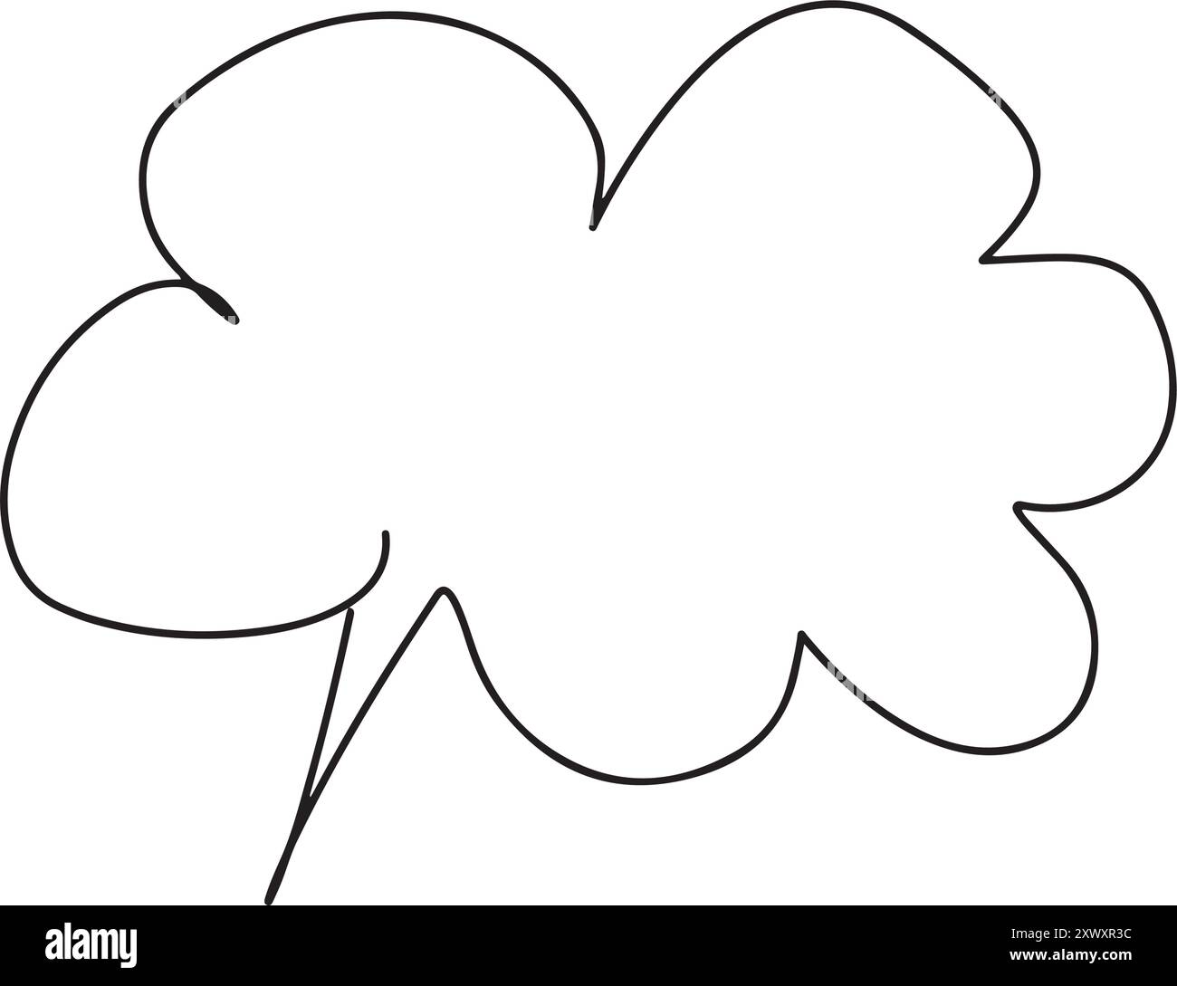 Stile alla moda e stile piatto. Illustrazione vettoriale art. Linea nuvola Illustrazione Vettoriale