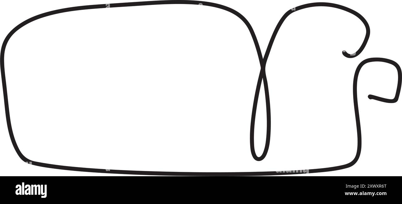 Icona della batteria con disegno a linea continua. Simbolo del contorno singolo pittogramma del contorno nero su sfondo bianco Illustrazione Vettoriale