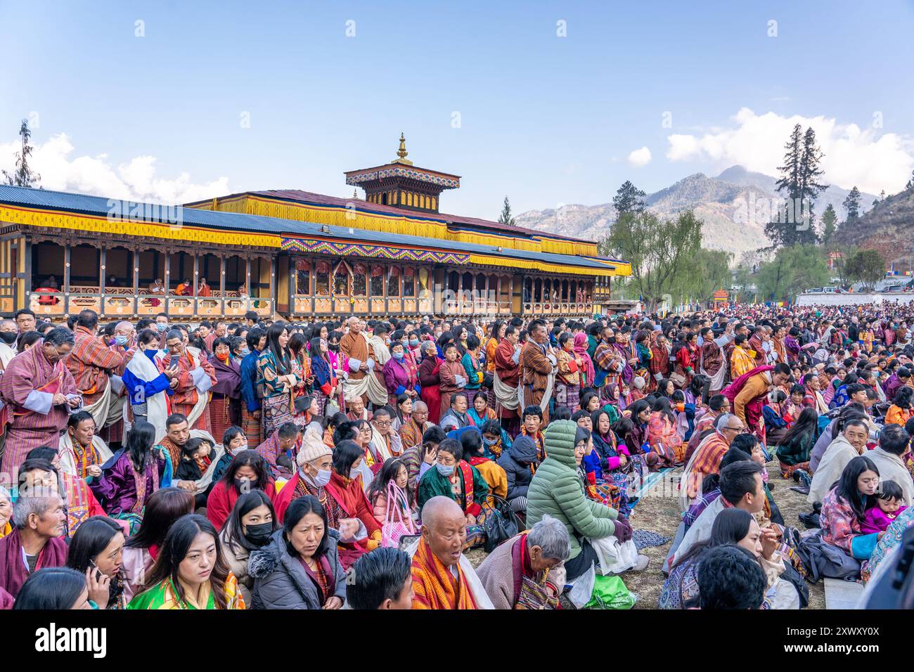 Paro Tshechu, Bhutan Foto Stock