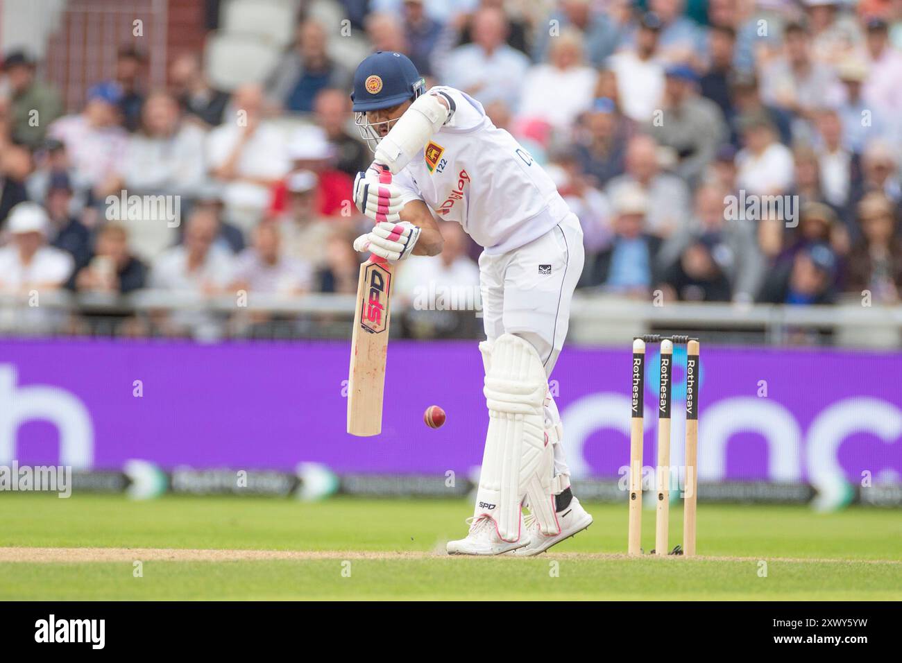 Durante il primo Rothesay test match tra Inghilterra e Sri Lanka all'Emirates Old Trafford di Manchester, mercoledì 21 agosto 2024. (Foto: Mike Morese | mi News) crediti: MI News & Sport /Alamy Live News Foto Stock