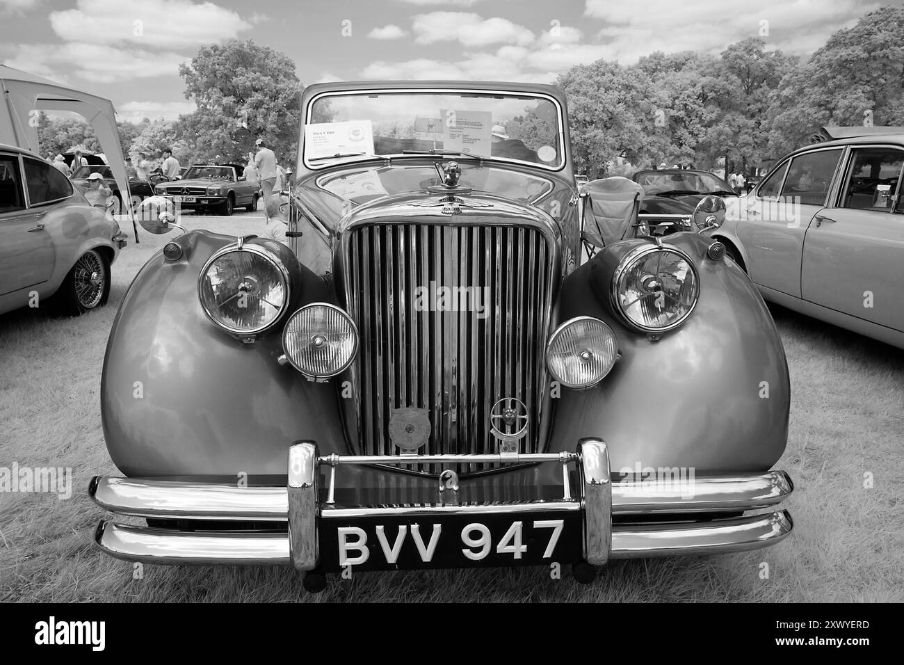 Jaguar Mark V DHC al Classics al Penshurst Car Show al Penshurst Place 18 agosto 2024 foto: Michael Cole Foto Stock