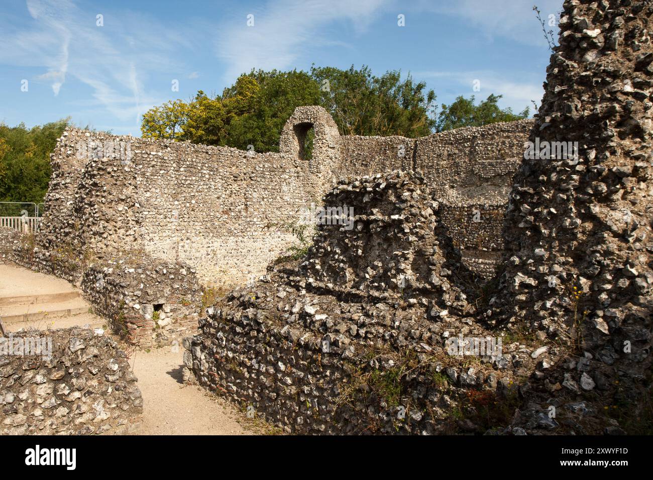 Castello normanno di Eynsford Foto Stock