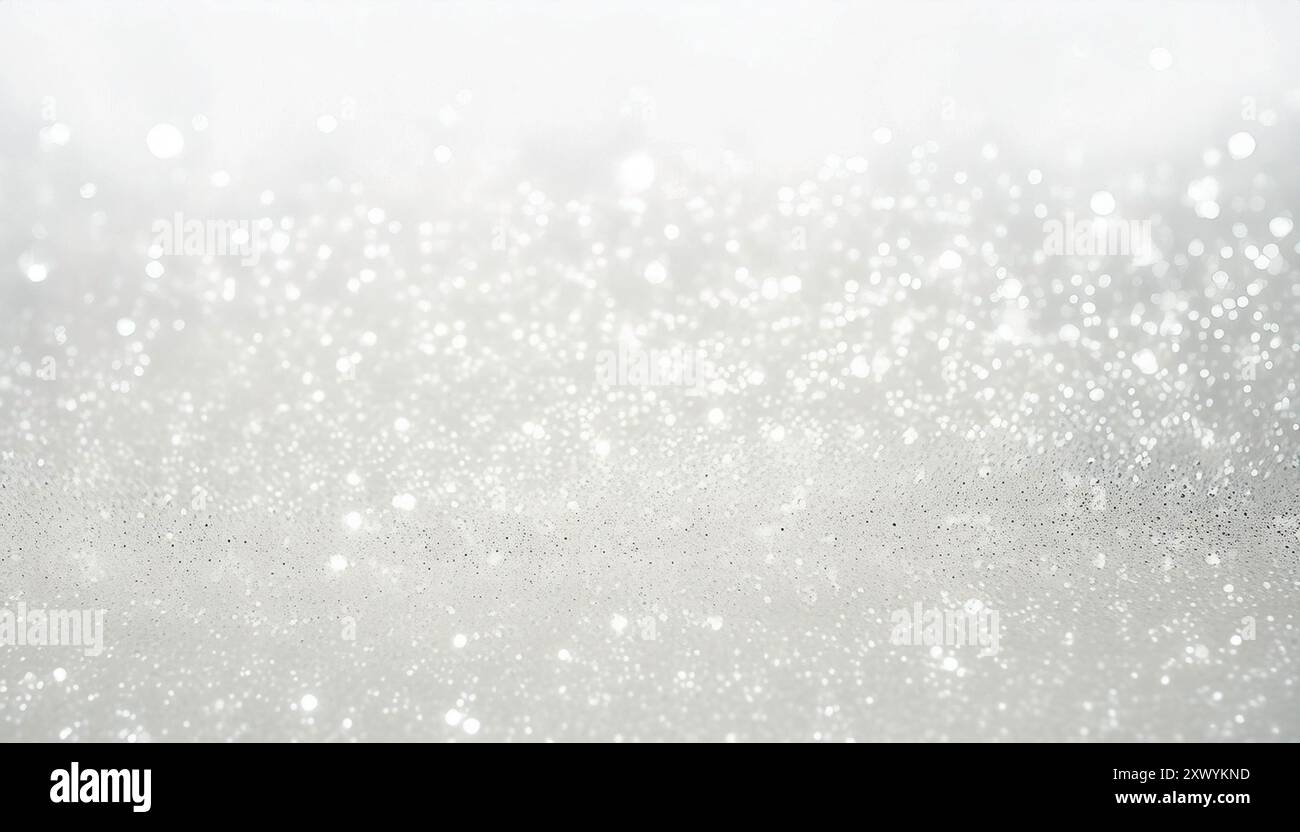 Primo piano di neve bianca brillante, glitter scintillante texture Frosty – sfondo minimalista Winter Wonderland per le feste e le feste natalizie, Foto Stock