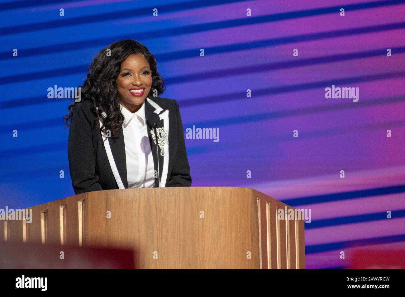 1° giorno della Convention Nazionale Democratica a Chicago. Cerimonia di apertura della convention DNC a Chicago allo United Center. Foto Stock