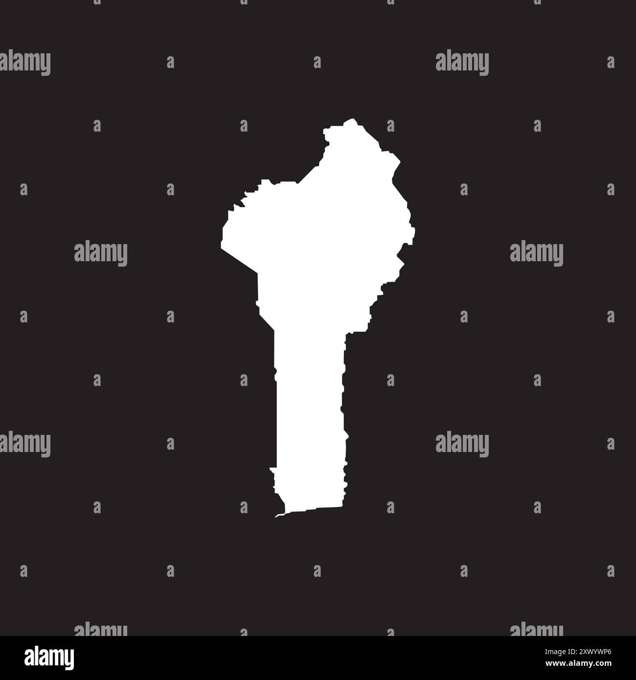 Icona della mappa del paese del Benin illustrazione disegno dell'elemento Illustrazione Vettoriale