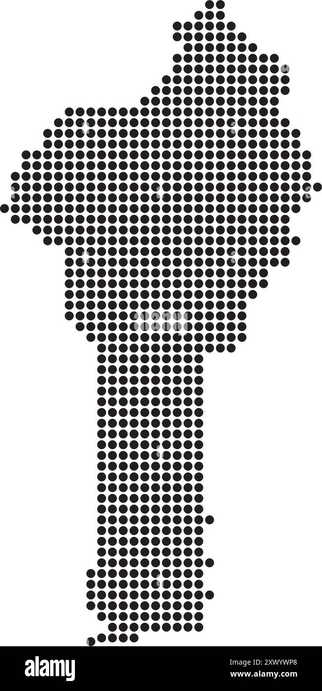 Icona della mappa del paese del Benin illustrazione disegno dell'elemento Illustrazione Vettoriale
