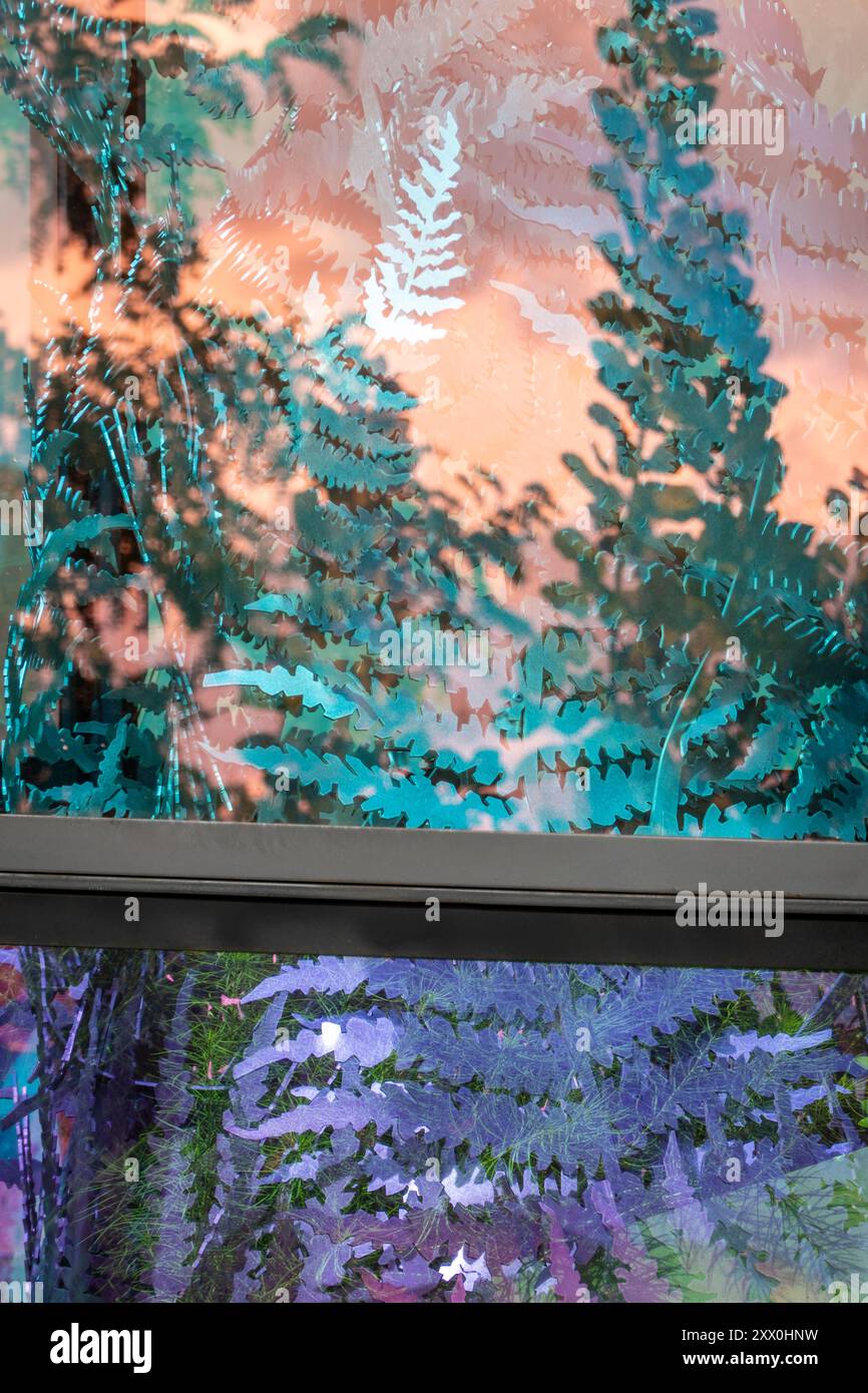 Scultura intitolata On Growth di Kapwani Kiwanga on the High Line, New York City, NY, USA Foto Stock