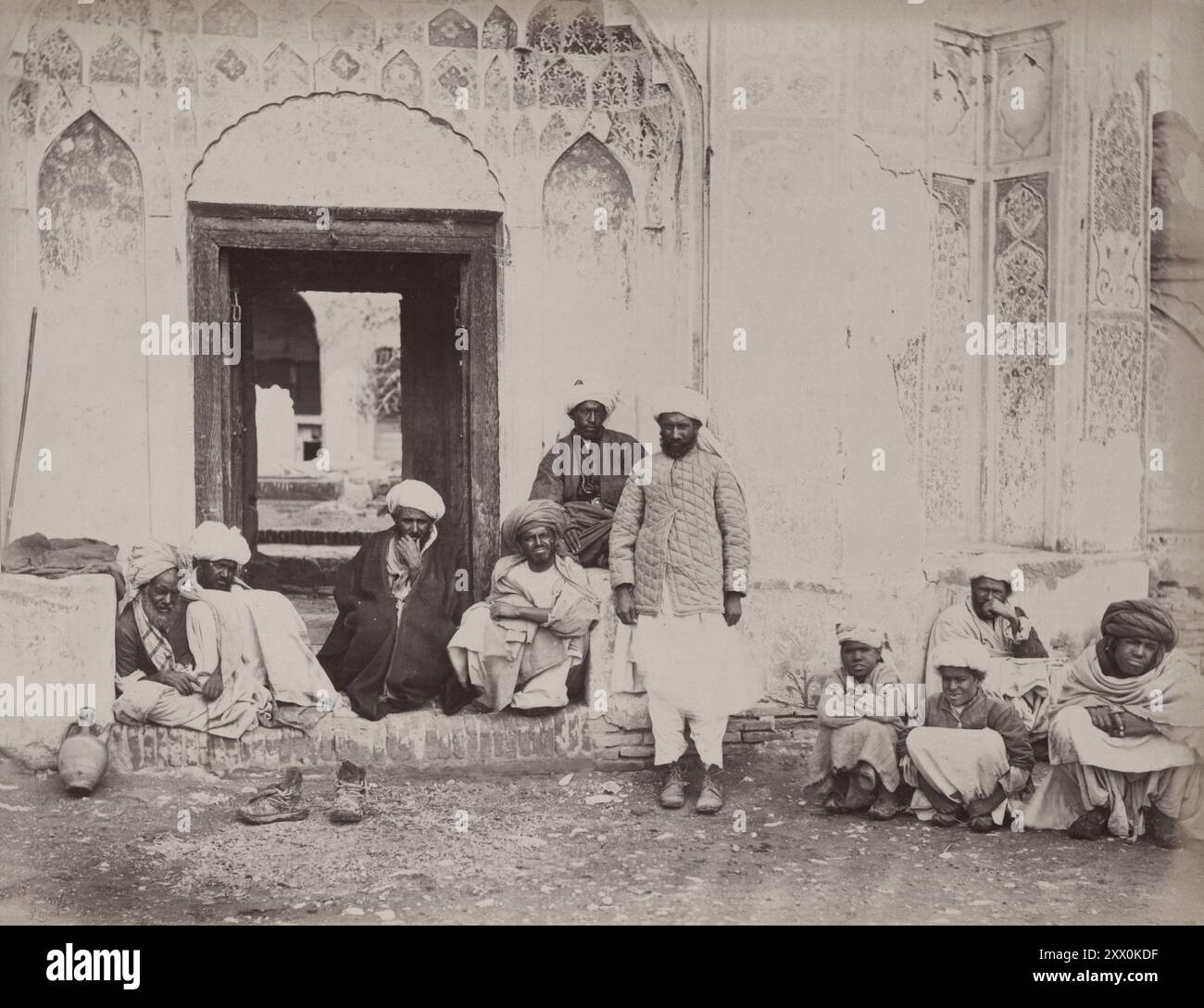 La vita in Afghanistan alla fine del XIX secolo. Foto d'epoca dei nativi di Ziarat-e-Hazratji. Afghanistan. 1878-1880 Foto Stock