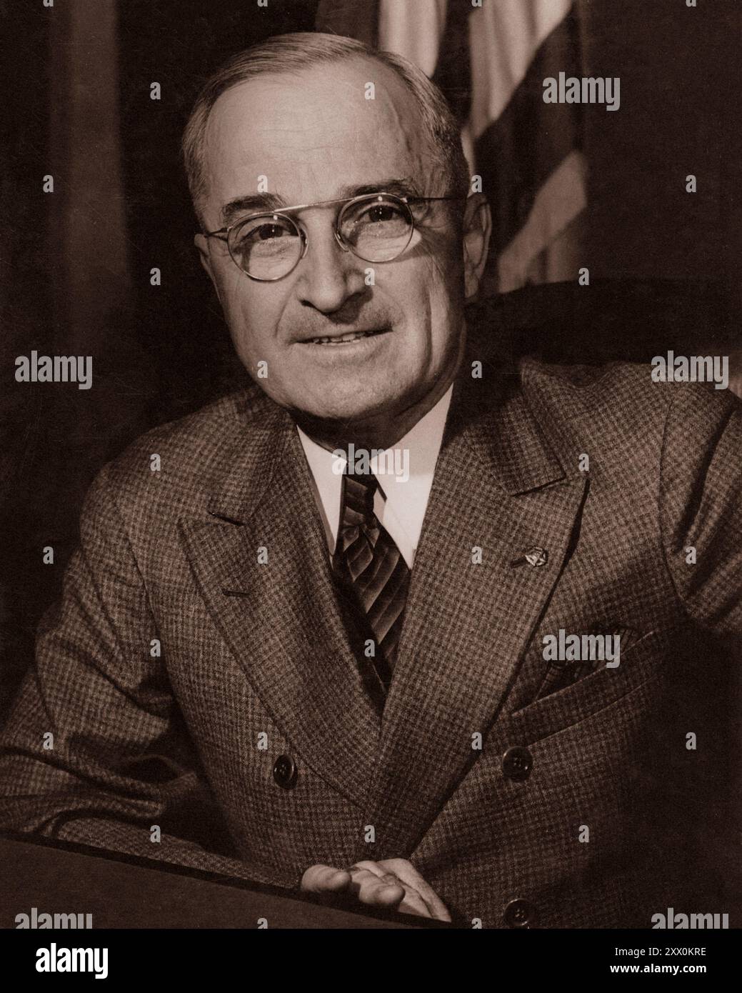 Il presidente Harry S. Truman. 7 luglio 1945 Foto Stock