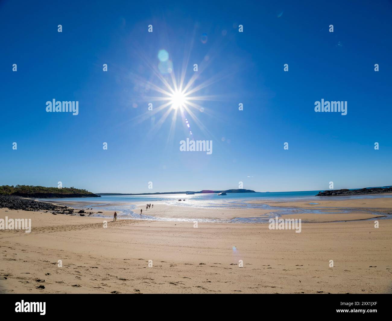 L'estrema marea è mostrata qui con la bassa marea, come si trova a Bigge Island, Kimberley, Australia Occidentale, Australia, Pacifico Foto Stock