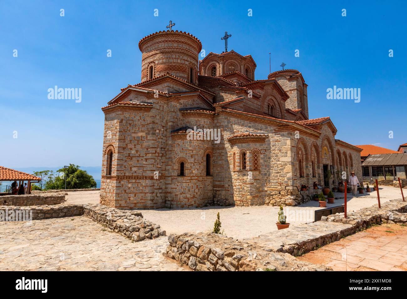 Sito archeologico di Plaoshnik, Ohrid, Macedonia, Europa Foto Stock