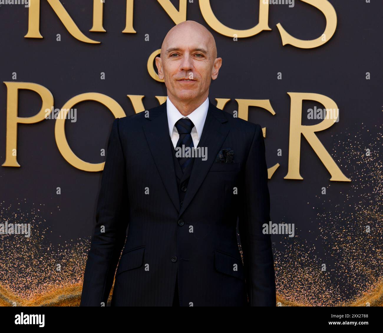 Luca Mosca partecipa alla premiere de il Signore degli anelli: Gli anelli del potere al BFI Southbank di Waterloo, Londra. Foto Stock