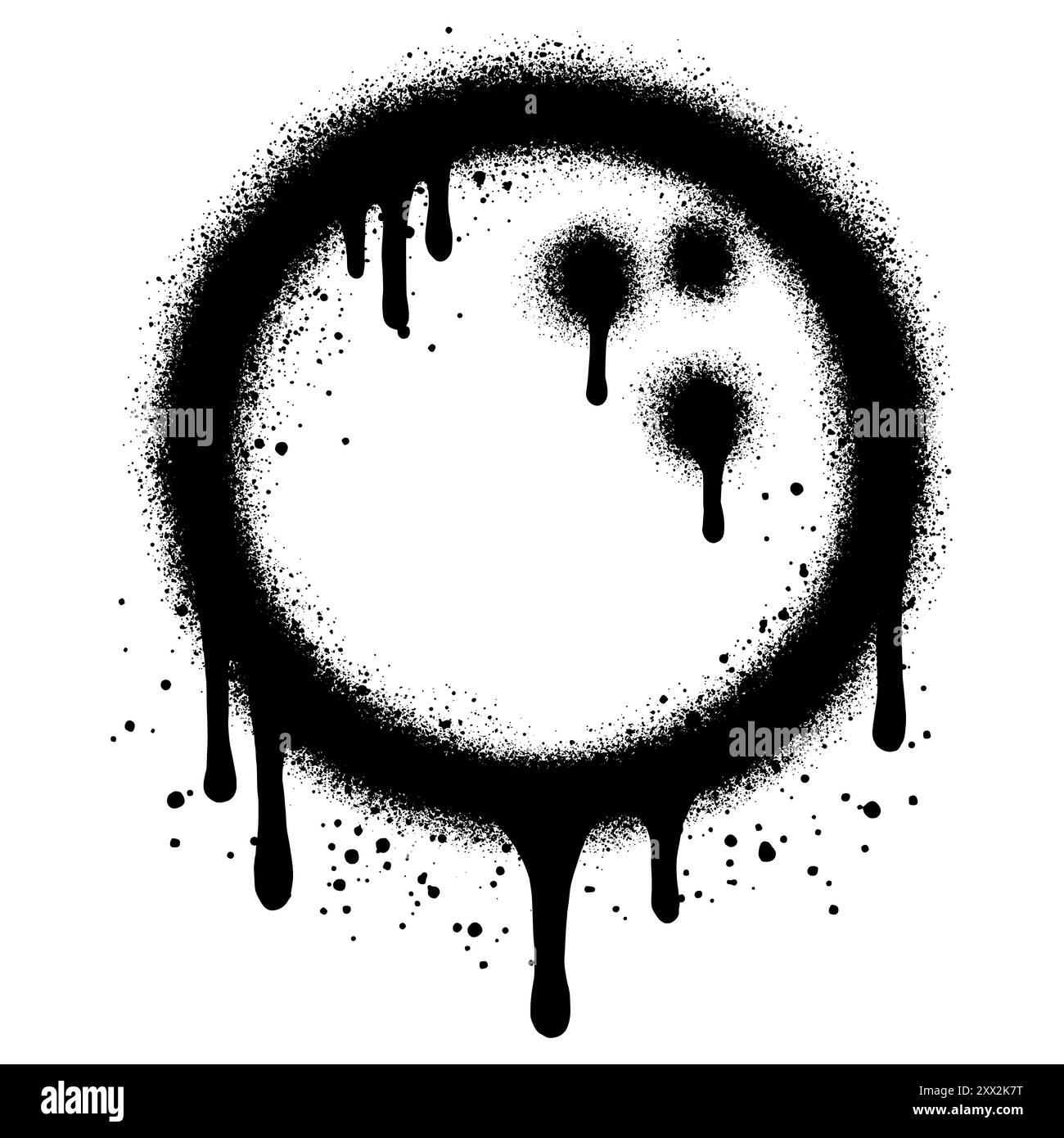 Icona Graffiti Bowling verniciata a spruzzo spruzzata isolata con sfondo bianco. Illustrazione Vettoriale