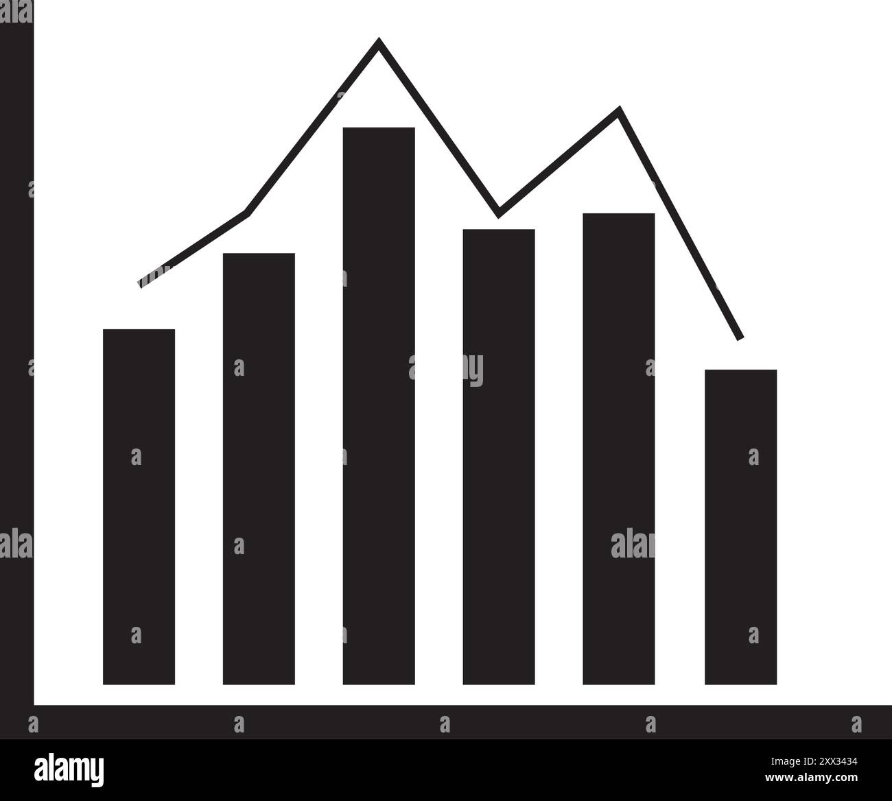 icona statistica illustrazione vettoriale disegno simbolo Illustrazione Vettoriale
