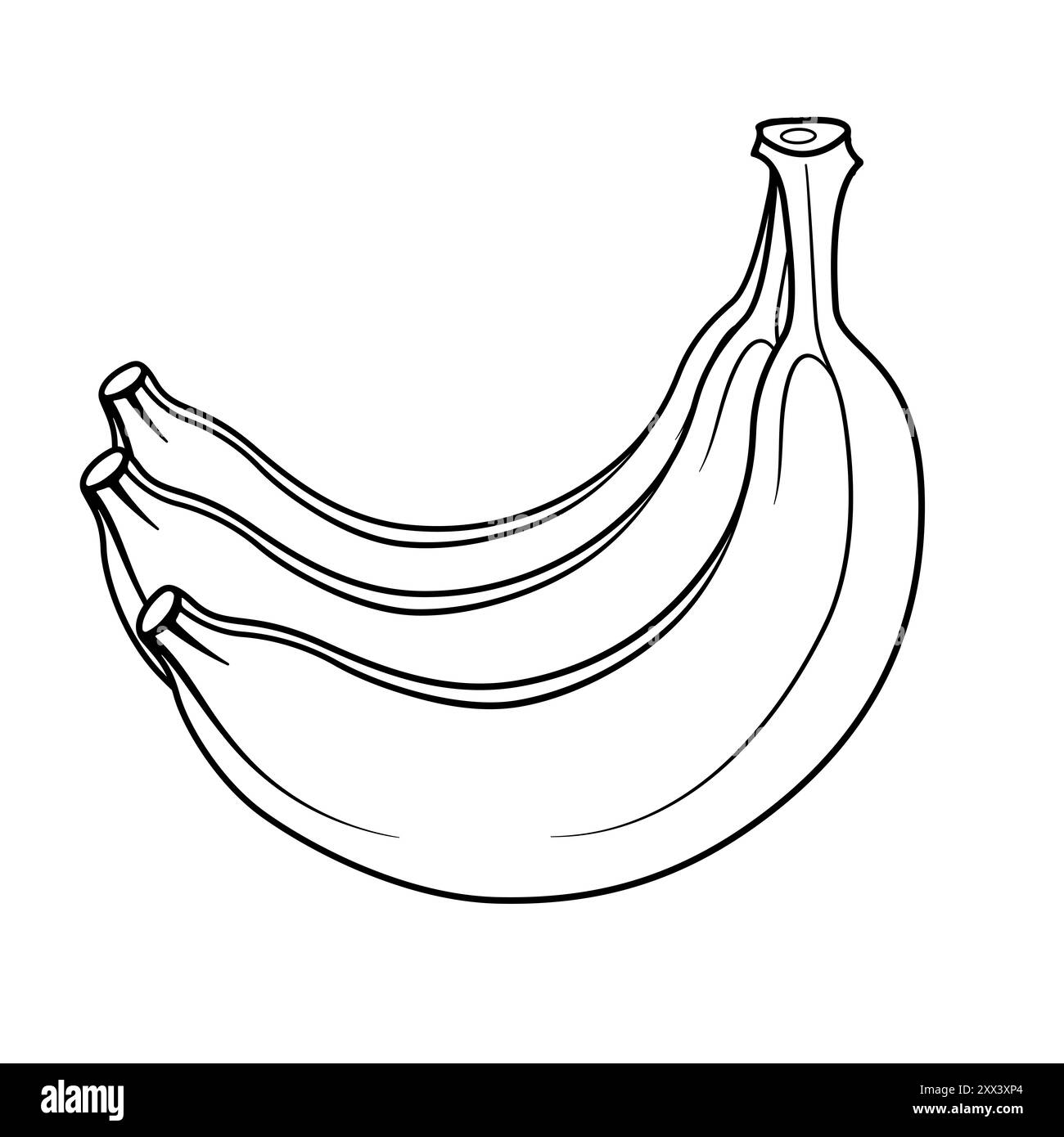 pagine da colorare a banana Foto Stock