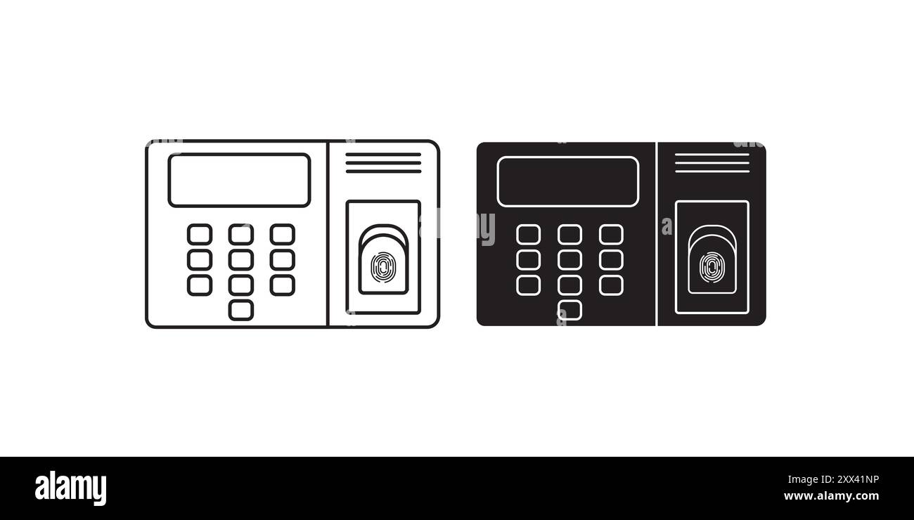 Icona della macchina di presenza. firma per il concetto mobile e il web design. illustrazione vettoriale Illustrazione Vettoriale