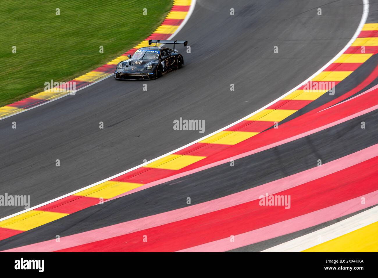 Francorchamps, Belgio, 21 agosto 2024,#92 Herberth Motorsport (Deu) Porsche 911 GT3 R (GT3) Scott Noble (USA)/Jason Hart (USA), durante il quarto round della Michelin le Mans Cup 2024 al Circuit de Spa-Francorchamps (Belgio), il 21 agosto 2024- Photo Kristof Vermeulen/Credit Kristof Vermeulen/Alamy Live News Foto Stock