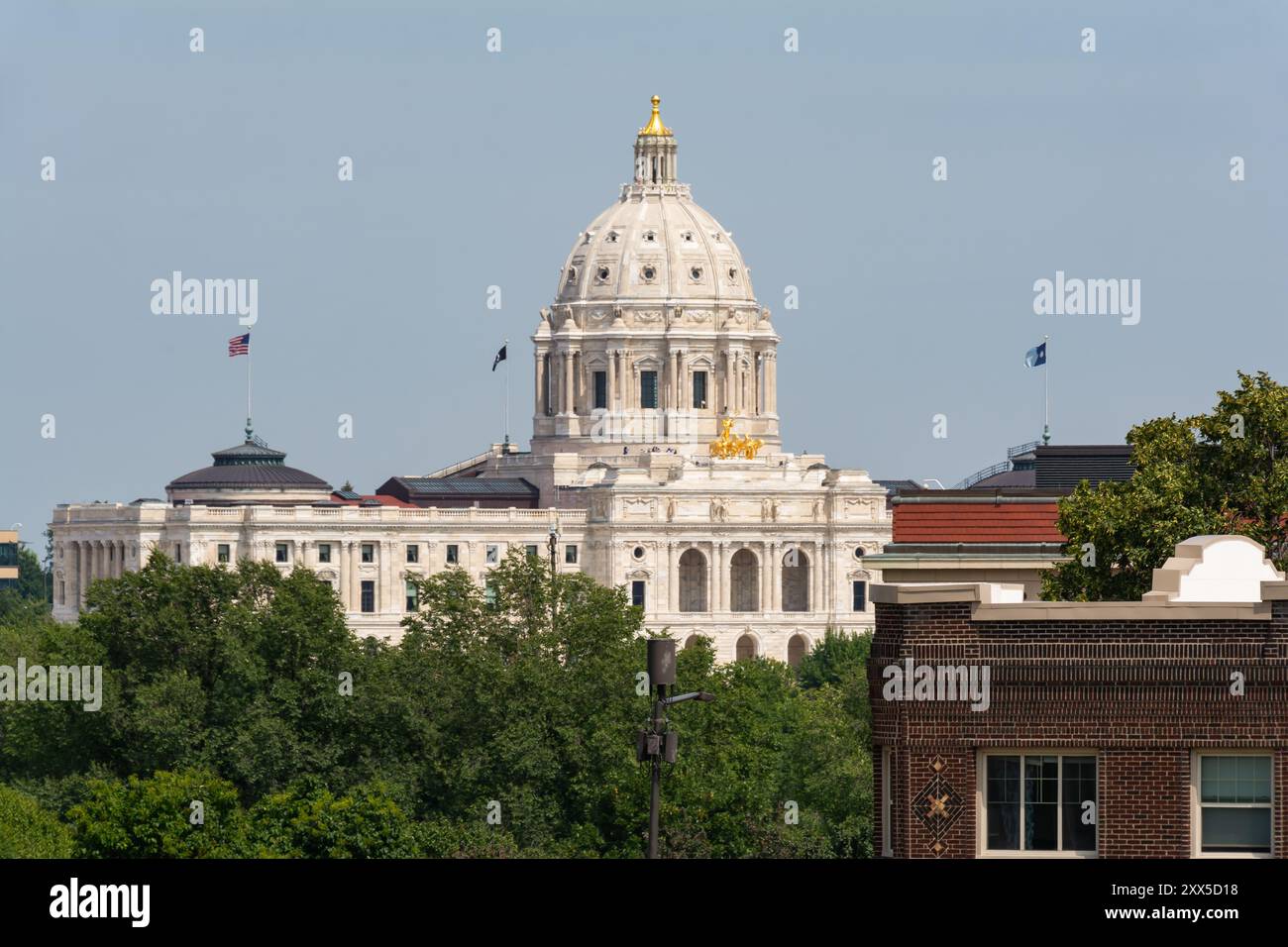 Esterno del palazzo del governo del Minnesota, costruito tra il 1896 e il 1905, a St. Paul, Minnesota, Stati Uniti. Foto Stock
