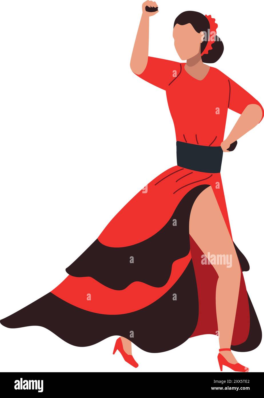 donna danzatrice di flamenco spagnola Illustrazione Vettoriale