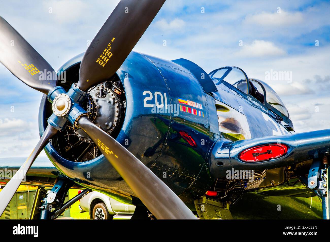 Grumman F8F Bearcat al Sywell Airshow 2024 Foto Stock