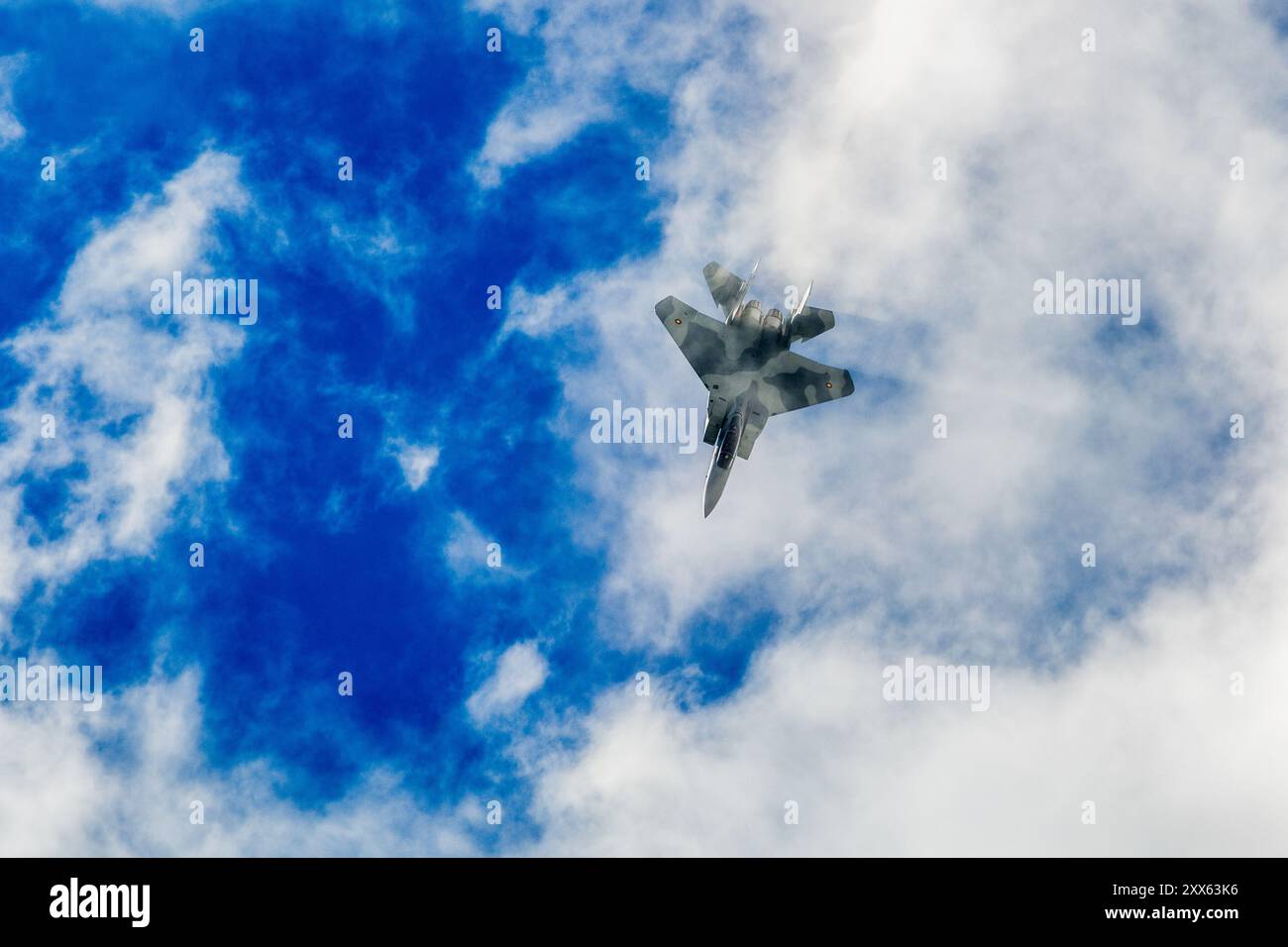 F15QA Eagle in volo al Fairford RIAT 2024 Foto Stock