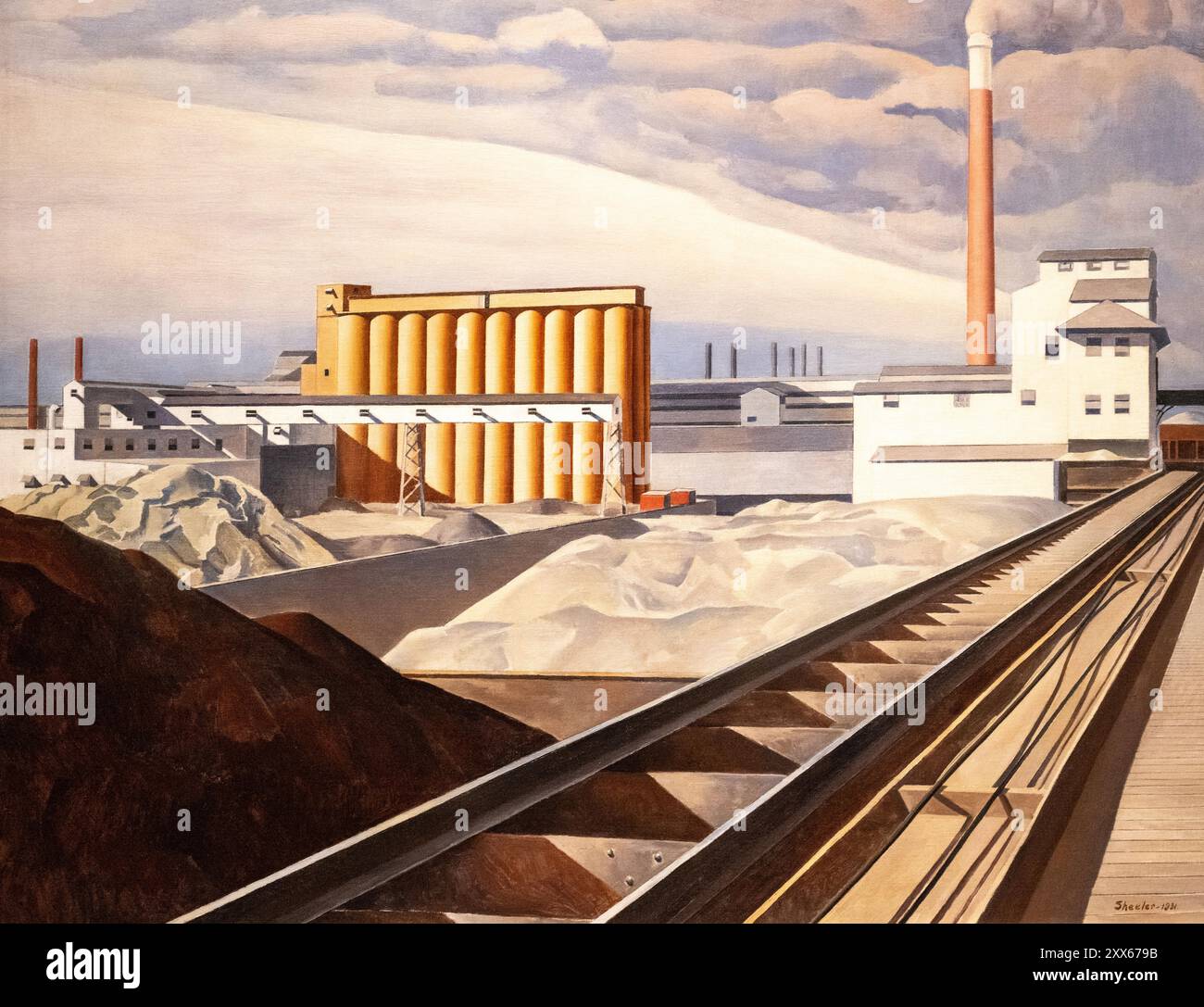 Dipinto di Charles Sheeler chiamato Classic Landscape dipinto 1931 Foto Stock