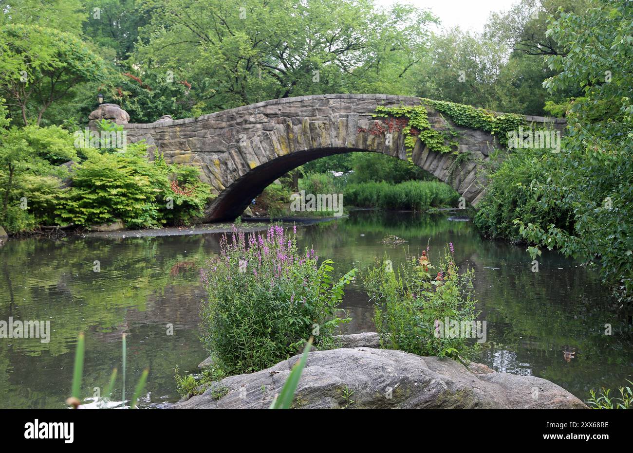 Gapstow Bridge, Central Park, New York City Foto Stock