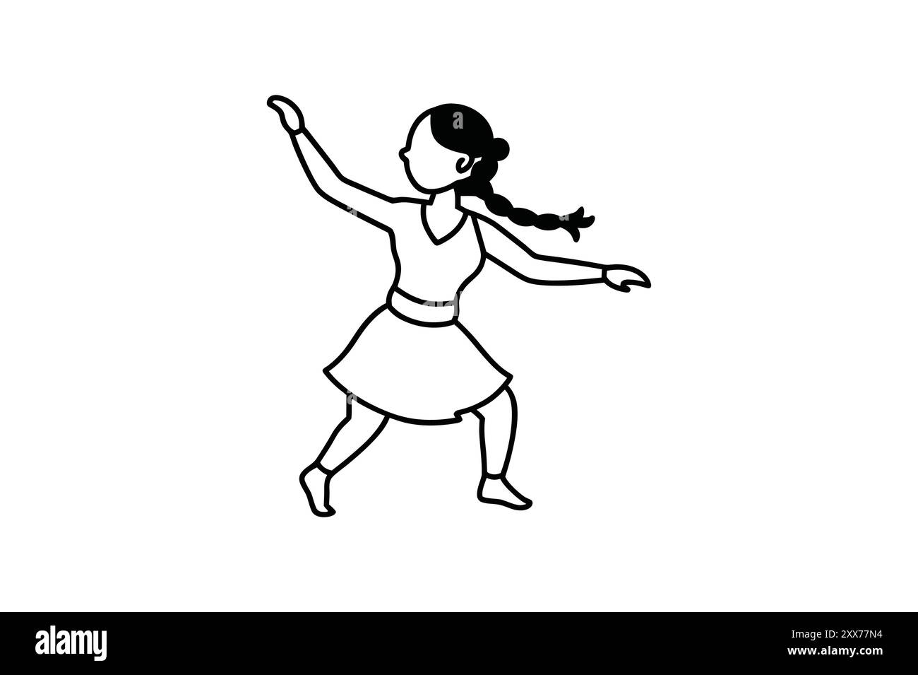 Stile di posa per ballare Illustrazione Vettoriale