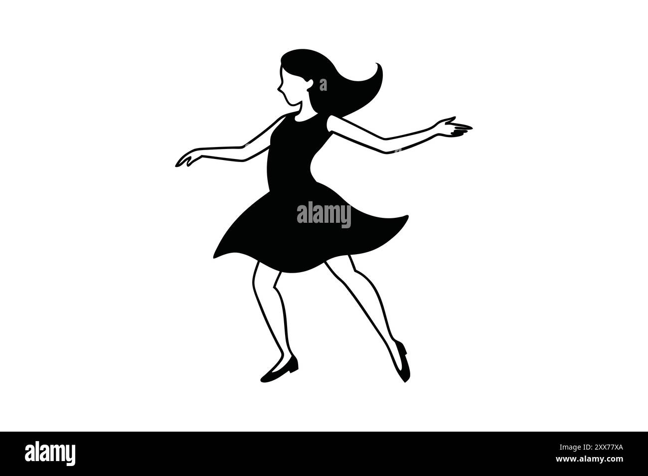 Stile di posa per ballare Illustrazione Vettoriale