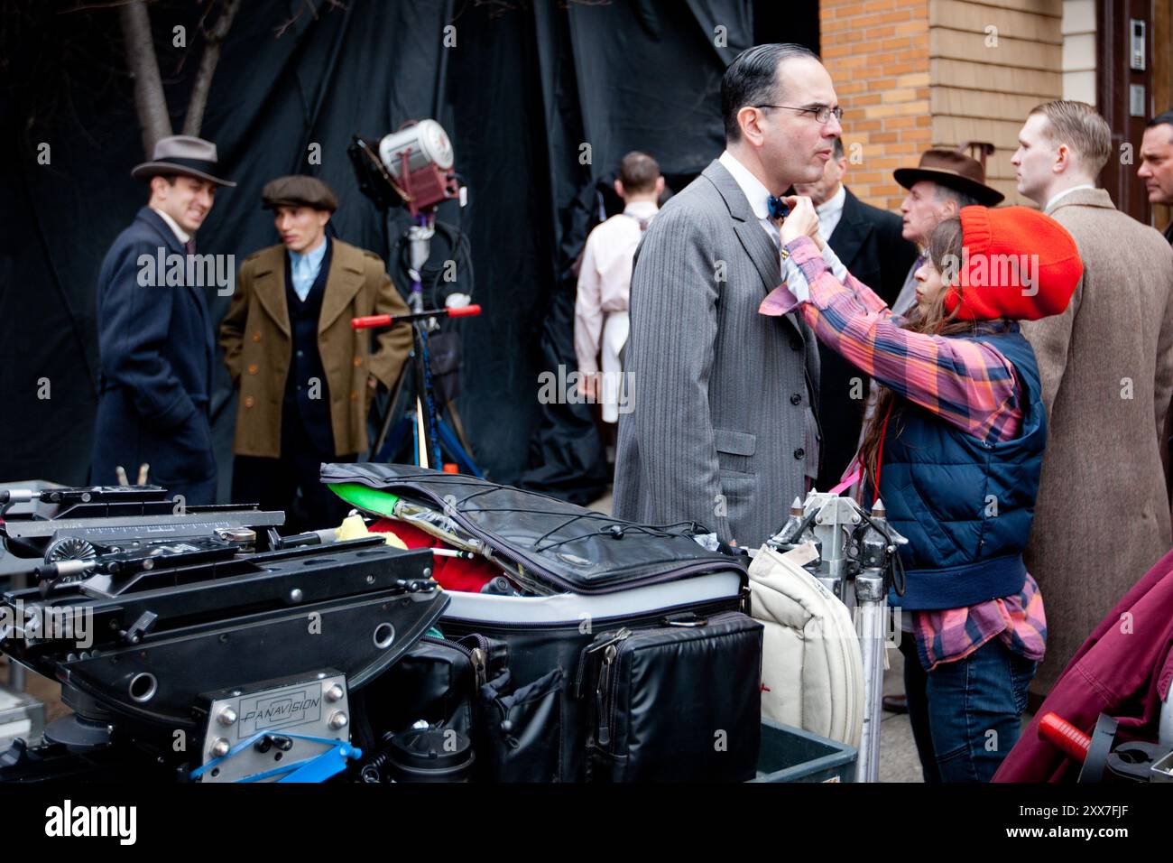 Innspilling av nye episoder av serie TV-av Boardwalk Empire. Serie TV spiller blandt annet inn episodene sine hos Steiner Studios - et av de nye tiltakene i byen per å gjøre den mer filmvennlig. Foto Stock