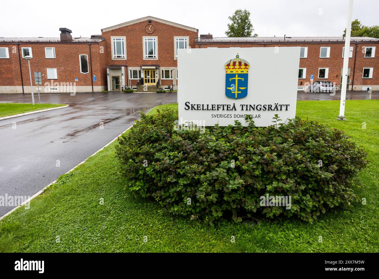 Tribunale distrettuale di Skellefteå (in svedese: Skellefteå tingsrätt) nella città di Skellefteå, Svezia. Foto Stock