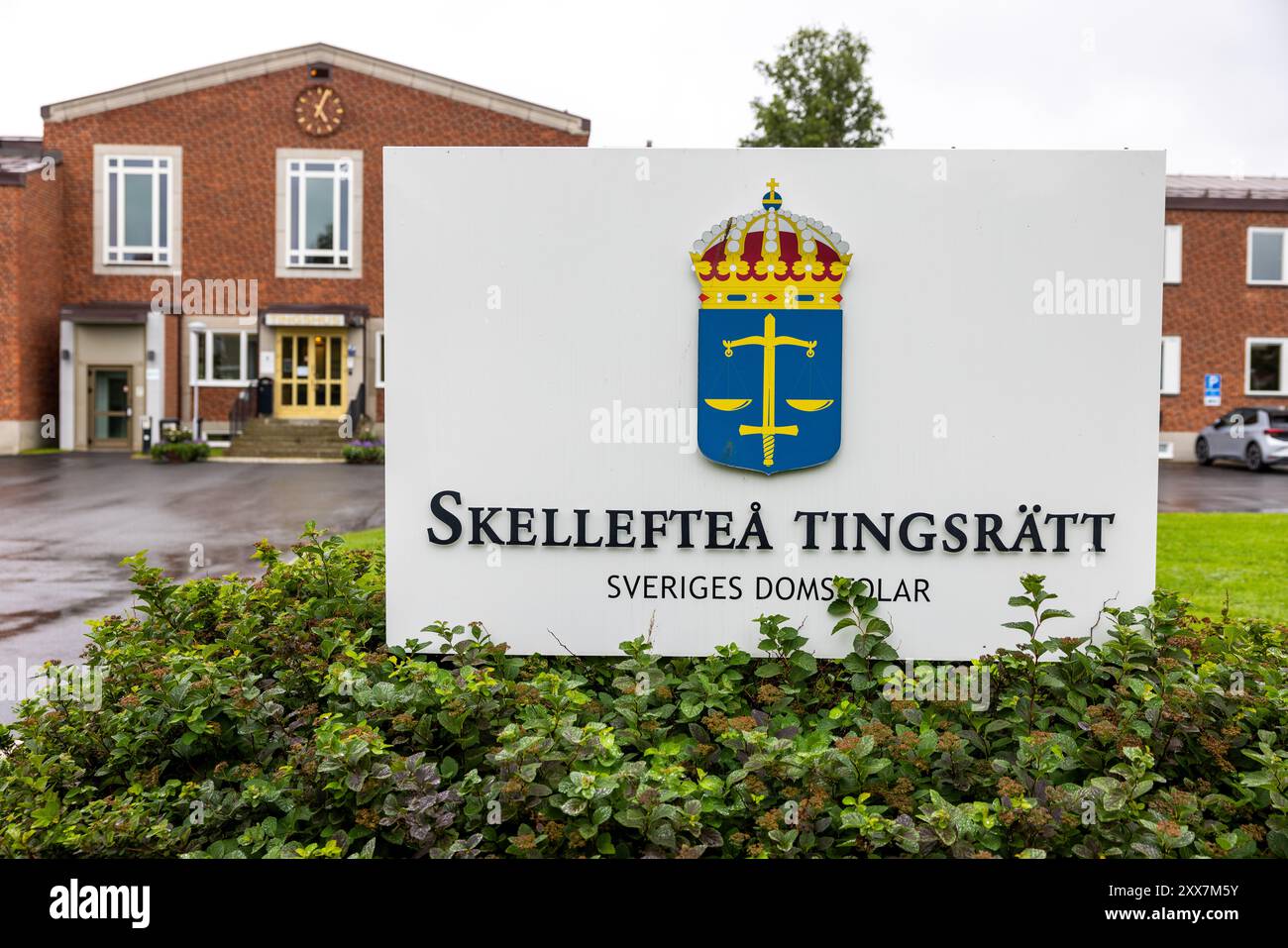 Tribunale distrettuale di Skellefteå (in svedese: Skellefteå tingsrätt) nella città di Skellefteå, Svezia. Foto Stock
